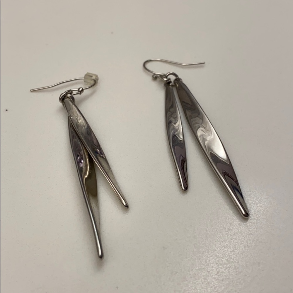 Silver dangle earrings